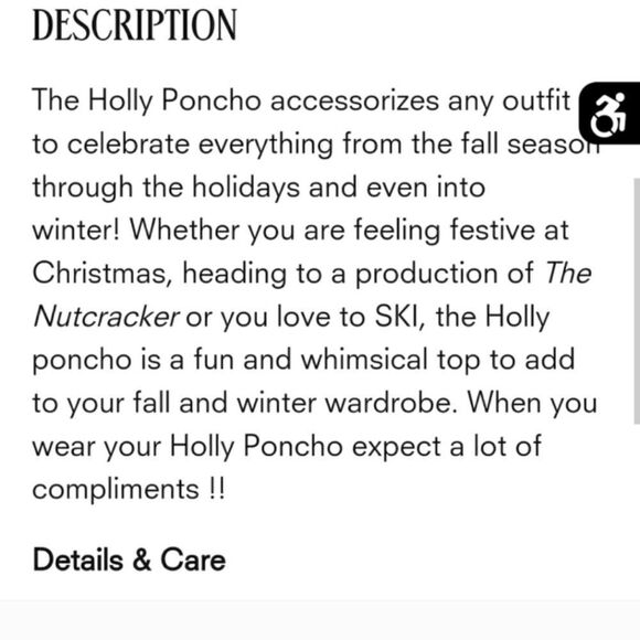 Poncho with Silver Sequins Believe Cotton Blend Black One Size - Picture 8 of 9